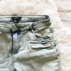 Forever 21 high waist moto jeans.